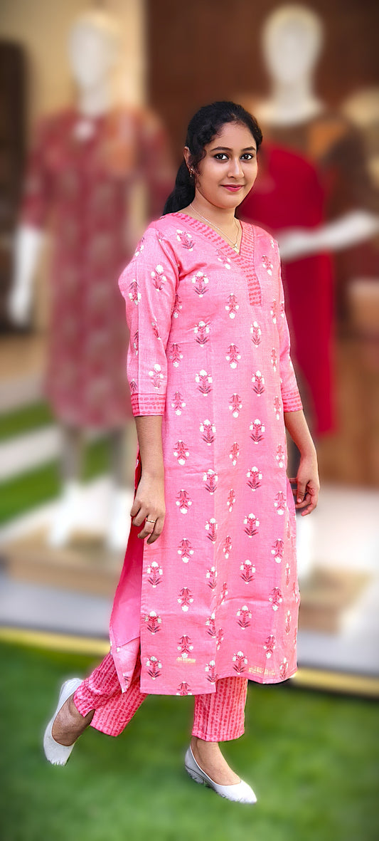 0138- ROSE SILK CO ORD SET (PINK)