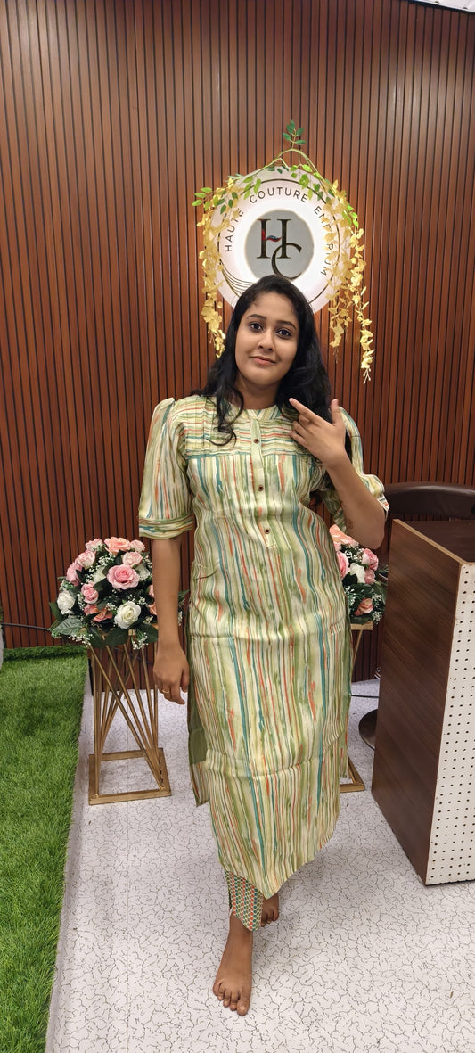 0120- PRINTED LEHERIYA LONG CO ORD SET