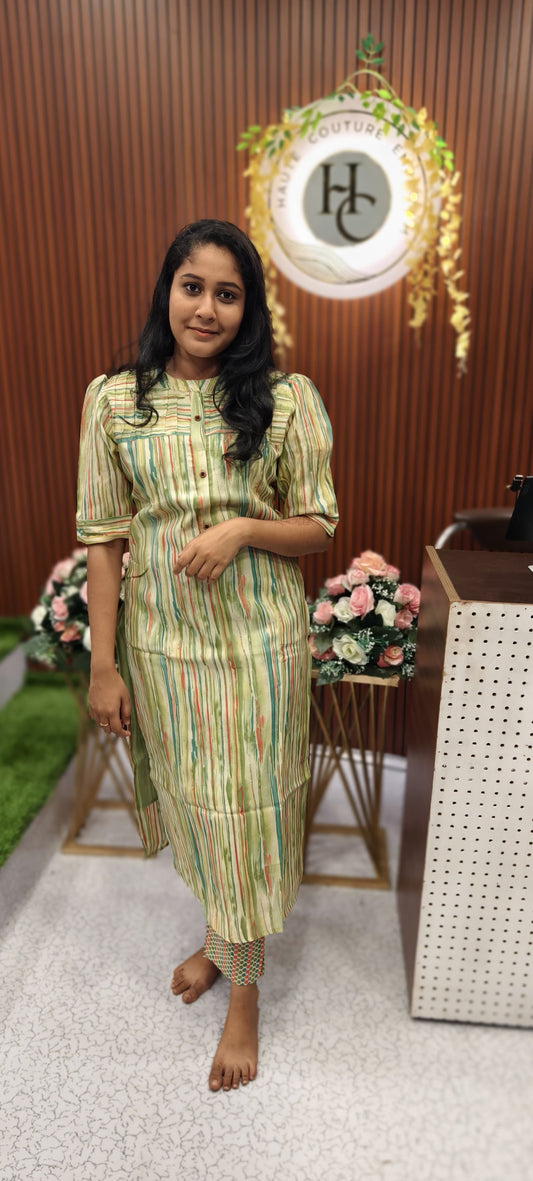 0120- PRINTED LEHERIYA LONG CO ORD SET