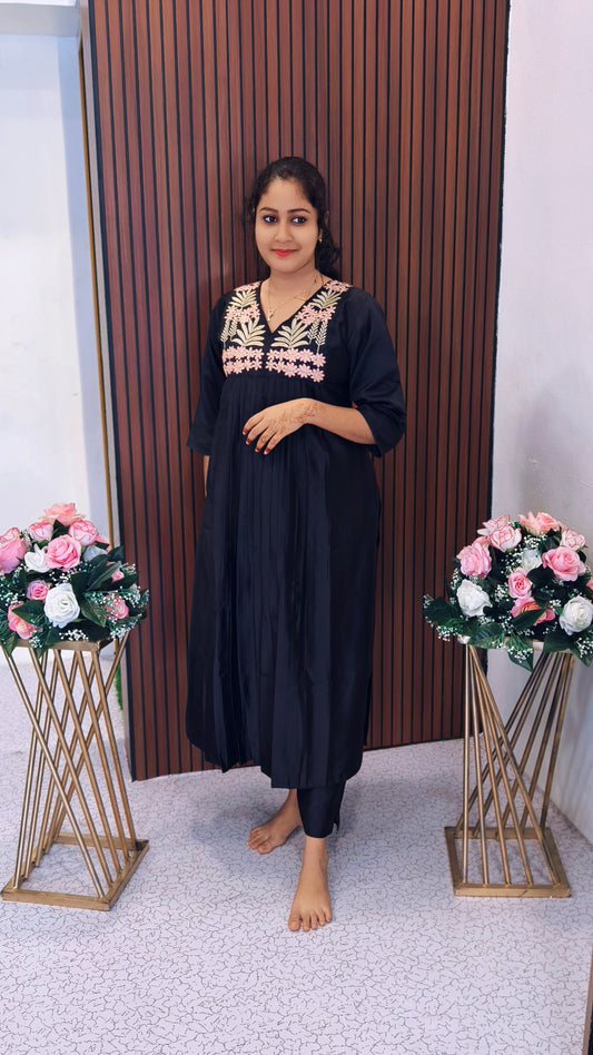 0167- Vetican Silk Embroidered Co-Ord Set
