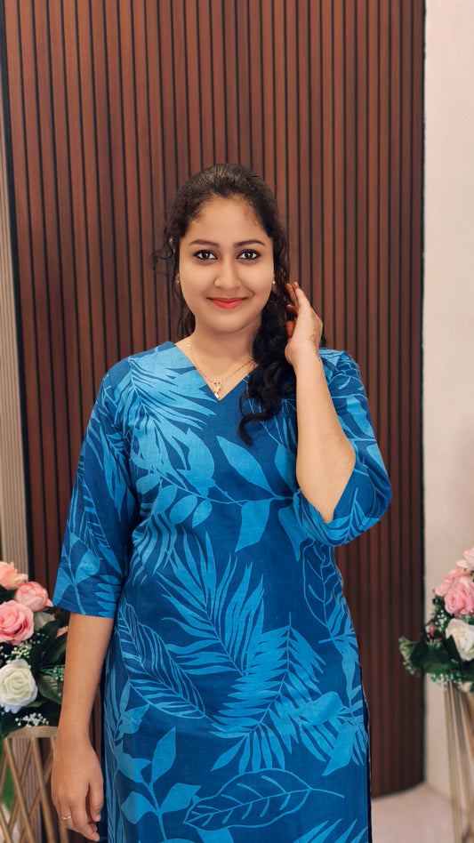 0168- Indigo Cotton Co-Ord Set