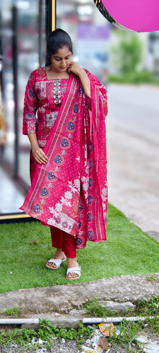 0147- Pure Modal Partywear Top & Dupatta