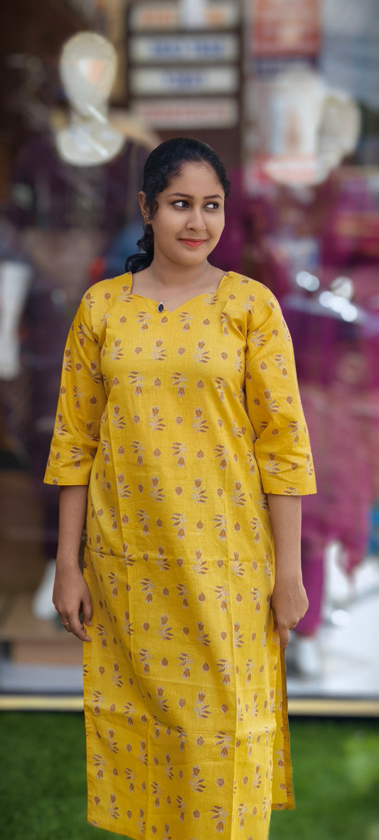 0161- Stylish Cotton Summer Kurti